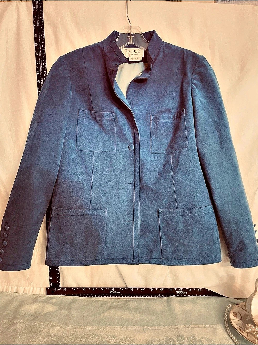 Clarissa Women's Blue Ultra Suede Blazer